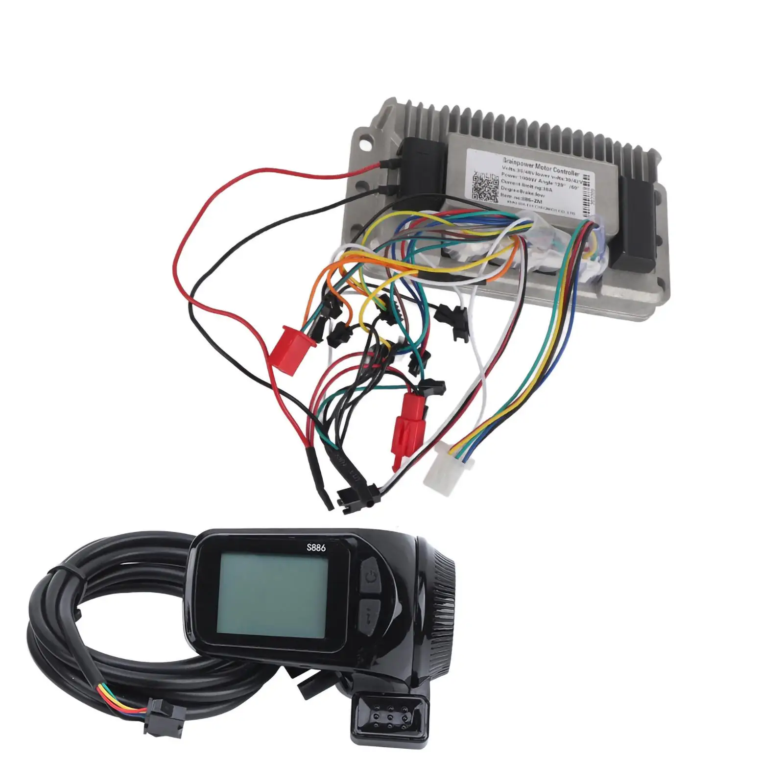 

36V 48V 500W 1000W Electric Trike Brushless Controller with LCD Display & 3-Mode Half Twist Throttle