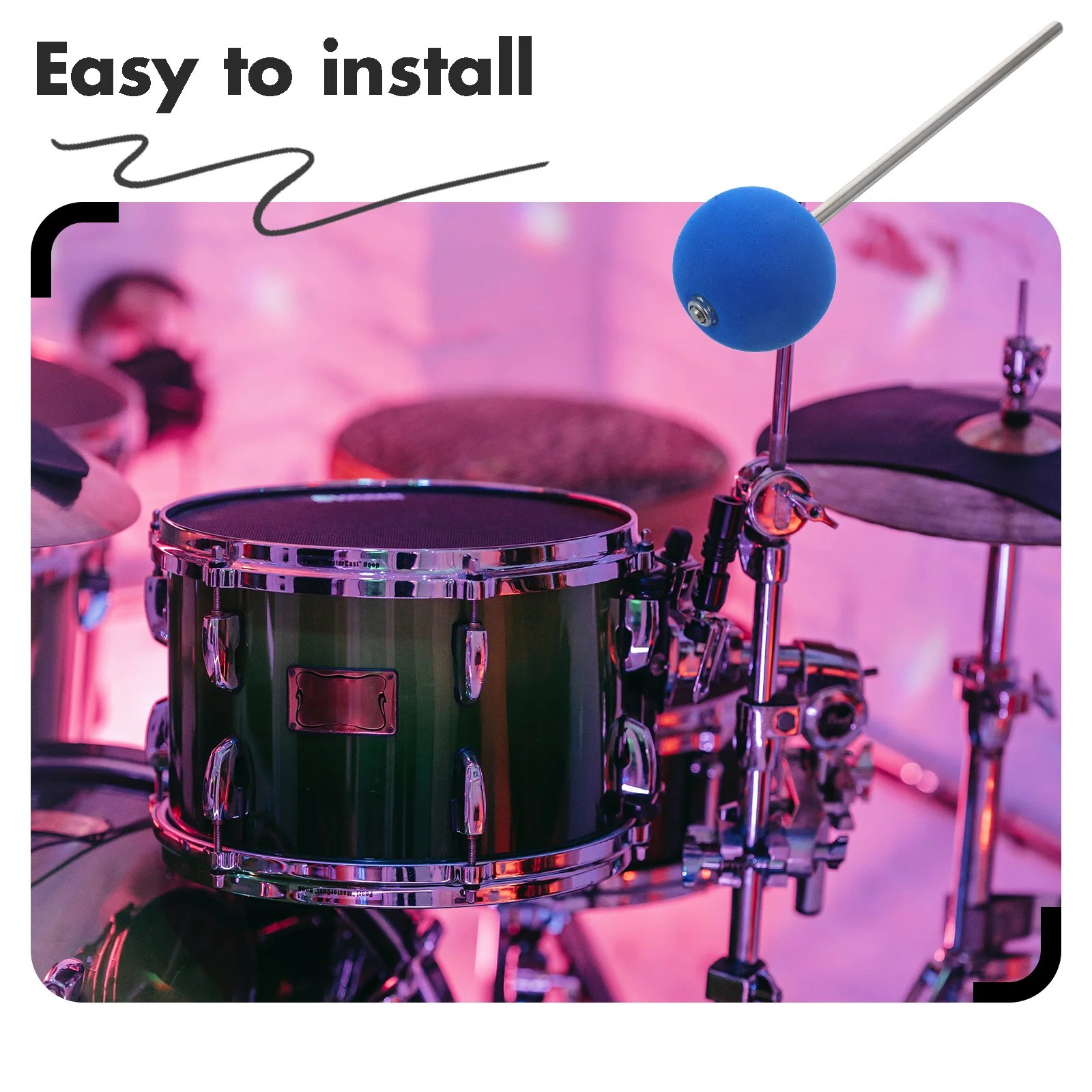 

Bass Drum Pedal Hammer Single Beater Accurate Striking Sound Drum Accessories Durable Stainless Steel Eva Grip