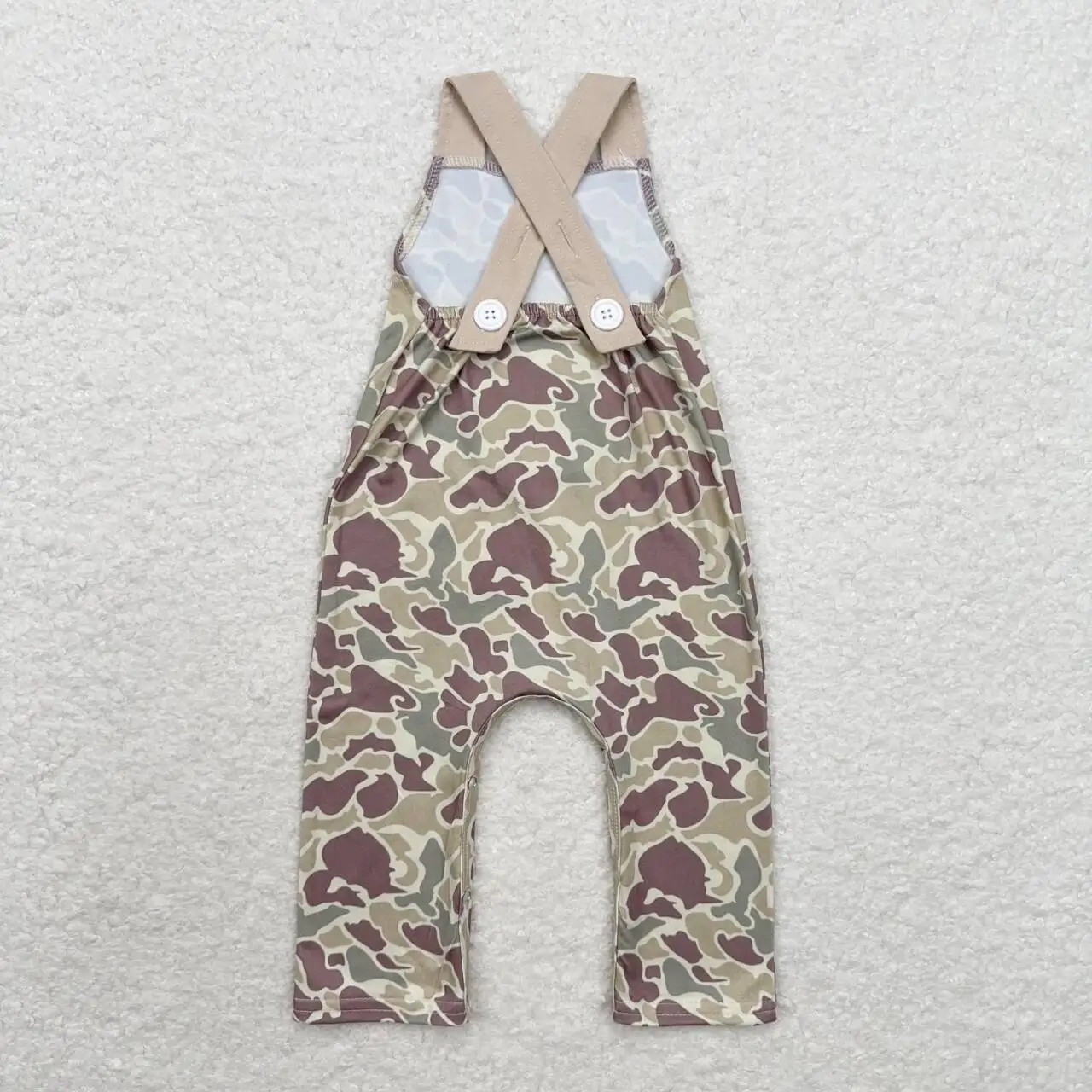 Deer Embroidery Camo Print Pocket Jumpsuits Baby Boys Romper RTS Wholesale Toddlers Boutique Infants Baby Clothes