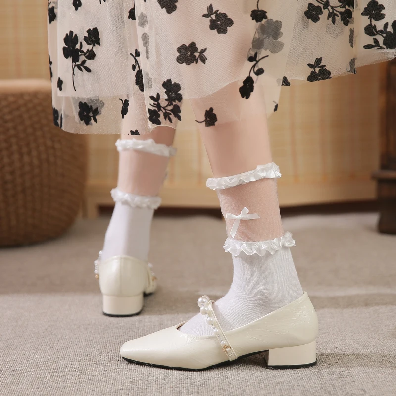 

Women Square Toe Thick Heel Pearl Decoration Fashion Ladies Shoes Shallow Mouth Sexy Elegant Casual Party Comfortable Low Heels