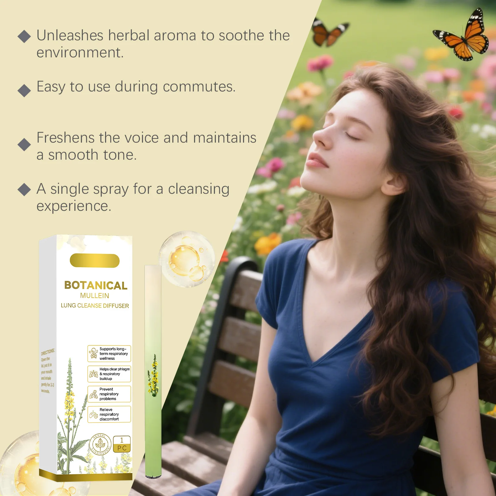 مولين الرئة السموم عصا الرئتين التطهير العلاج الناشر تحسين العناية التنفس منعش العشبية المنثول شفط الأنف 1.5 مللي