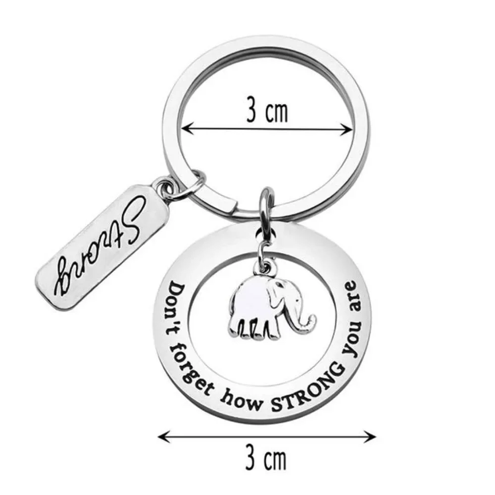 Metal Women Keychain Man Key Chain Bags Key Ring Chain For Pants Kids Elephant Pendant Key Holder Fashion