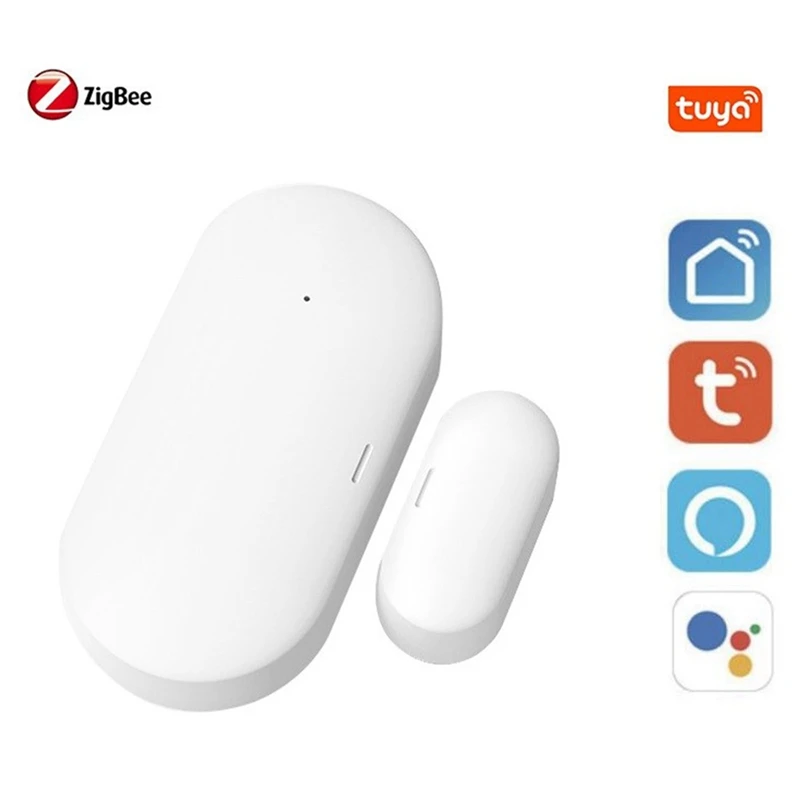 5X Tuya Zigbee Door & Window Sensor Smart Home Automation Security Protection Smartlife APP Alarm Remote Real-Time Push