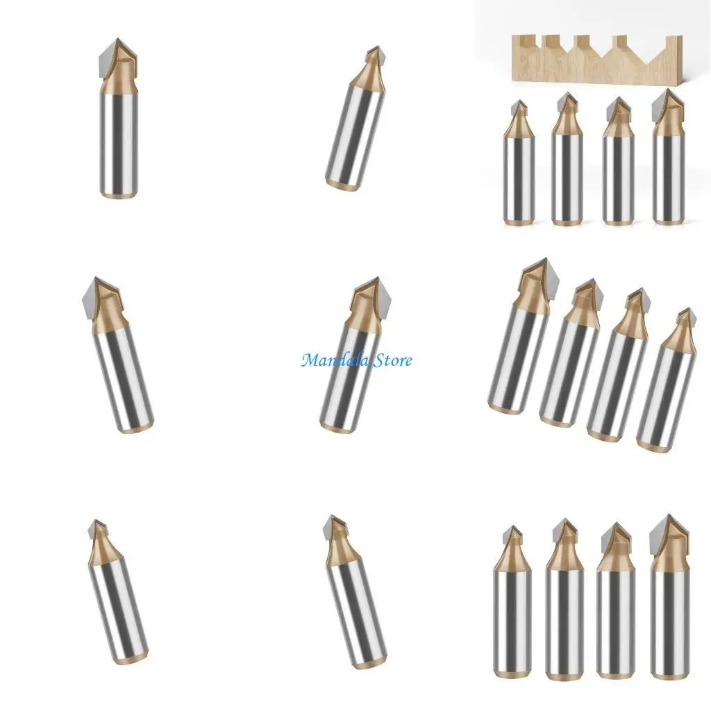 

U2JC 90 Degree V Type Milling Router Bit Woodworking Engraving Tool Shank Suitable for Standard Routers And Machine