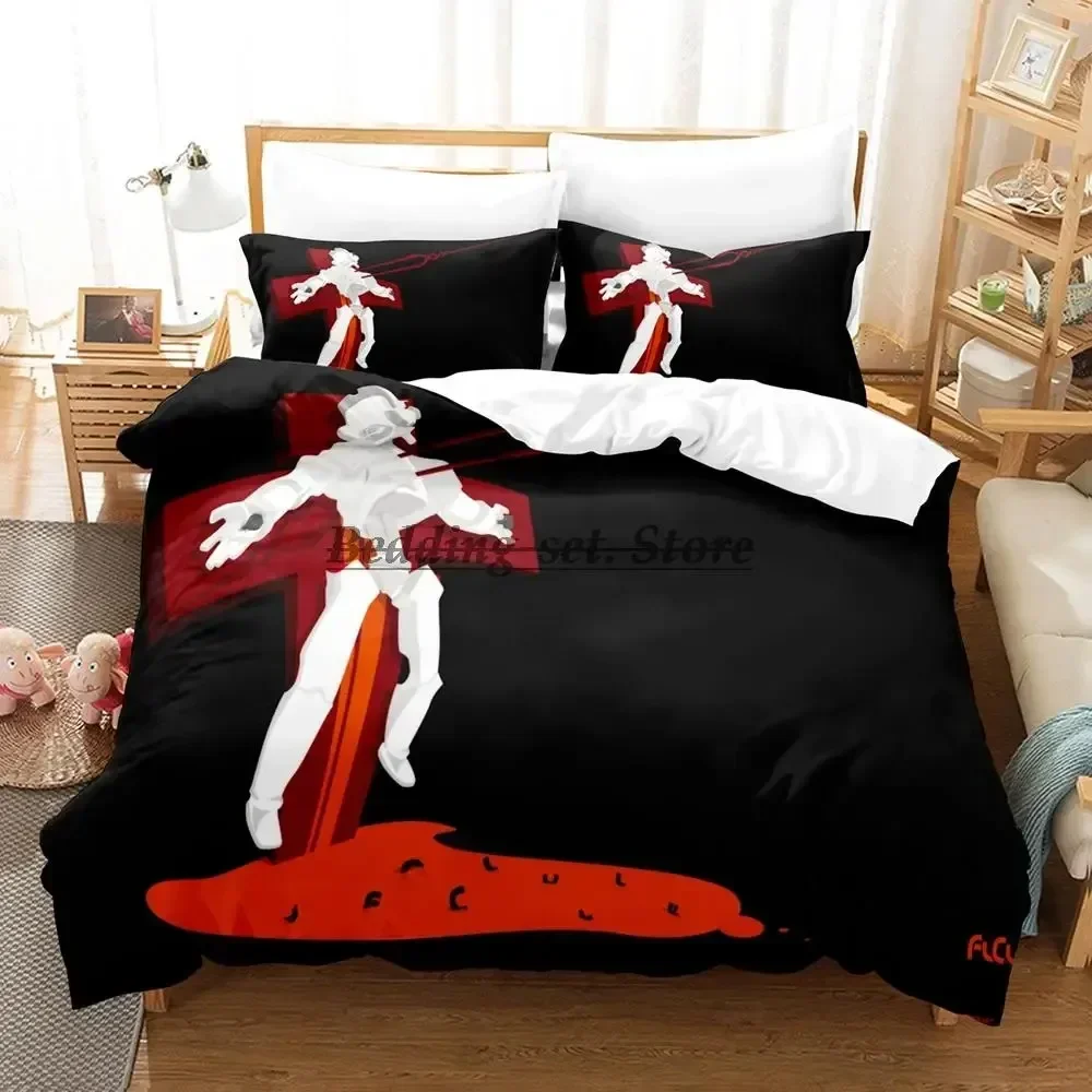 2023 FLCL Alternative Bedding Set Single Twin Full Queen King Size Bed Set Aldult Kid Bedroom Duvetcover Set Anime Bed Sheet