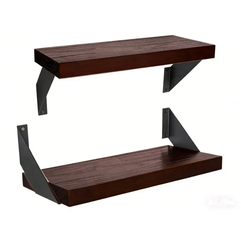 Heavy-duty Corner Bracket8Inch Floating Shelf4Packaged Fashion Decorative Wall-Mounted Bracket Heavy Duty200Pound