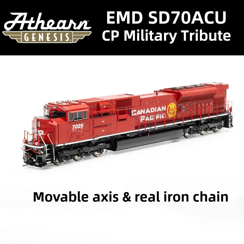 

Athearn HO Scale 1/87 Train Model SD70ACU CP Classic Paint Diesel Locomotive Digital Sound Train Model Toy Gift