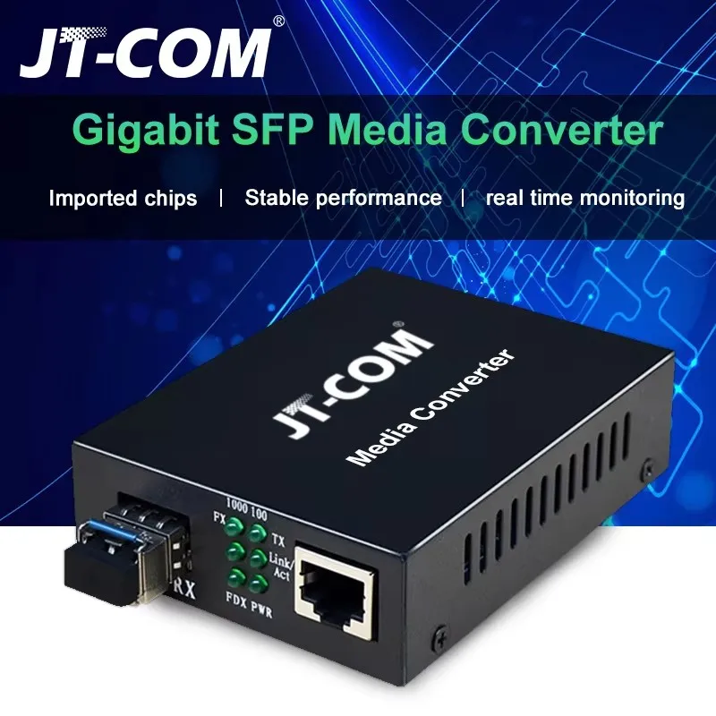 

1Gb SFP Fiber to RJ45 Fiber Optic Media Converter 1000Mbps SFP Fiber Switch with SFP Module Compatible Cisco/Mikrotik