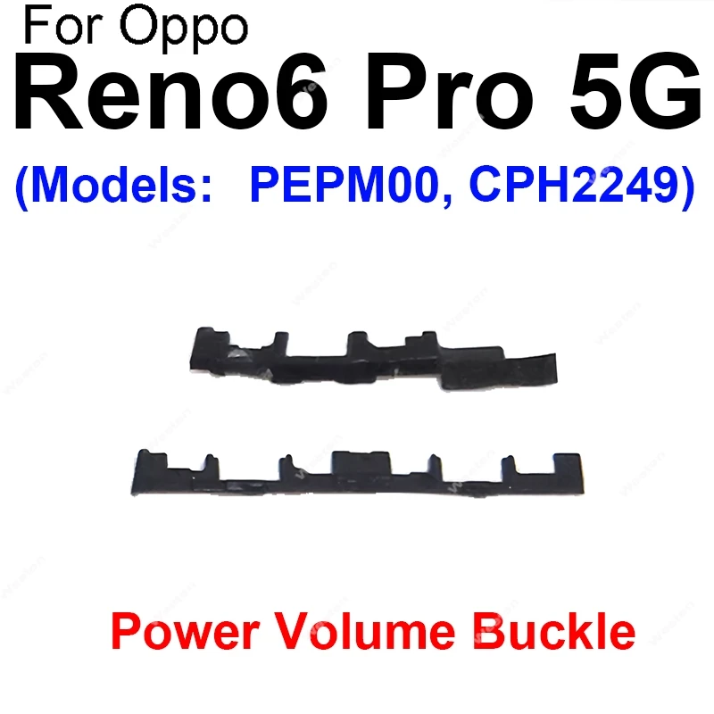 

Для OPPO Reno 6 Pro Reno6 Pro 5G PEPM00 CPH2249 Кнопки регулировки громкости Пряжка включения Выключения громкости питания Зажим для ключей Пряжка Детали гибкого кабеля