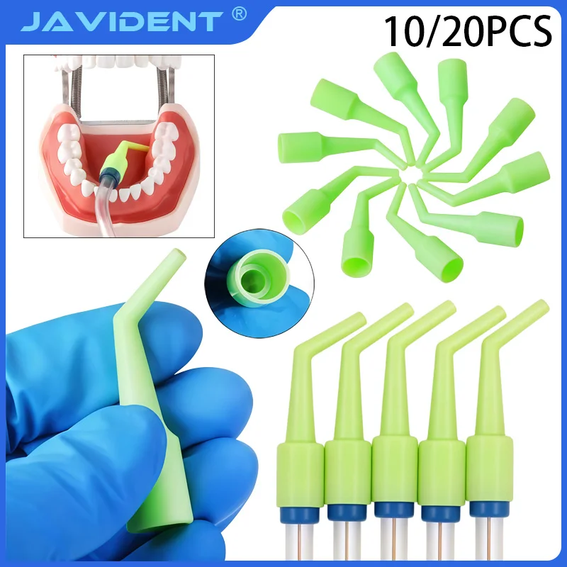 10/20Pcs Disposable Saliva Ejector Tips for Dental Procedures—Suitable for High-Temperature Sterilization—Dental Treatment Tips