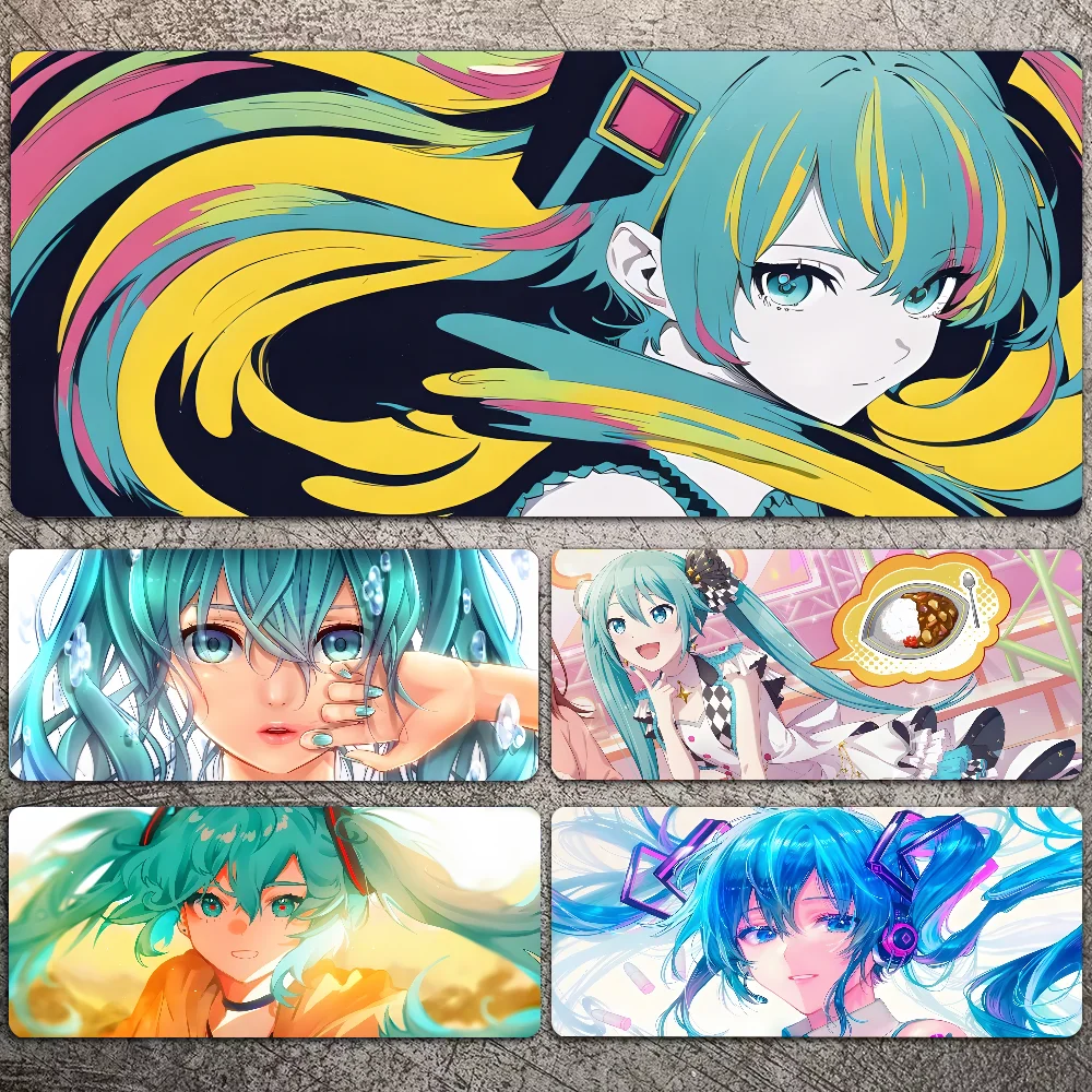 Cartoon H-Hatsune M-Miku Mousepad Mouse Pad Laptop Gaming Accessories Mousepad Large Desk Mat Computer Gamer Keyboard Rug Carpet