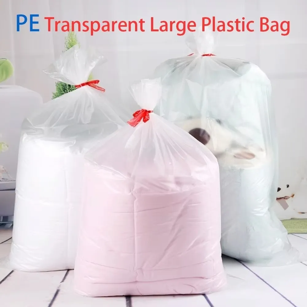 

5Pcs Waterproof Clothing Storage Bag Transparent Plastic Luggage Box Storage Bag Moisture Proof Large-capacity