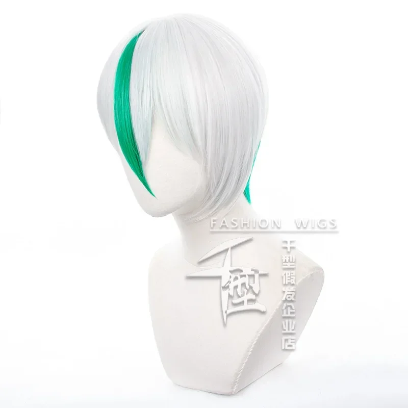 Anime blue lock Otoya Eita cosplay wig White green hair bowl cut Team Z No. 33 football player Bob Halloween accessory men