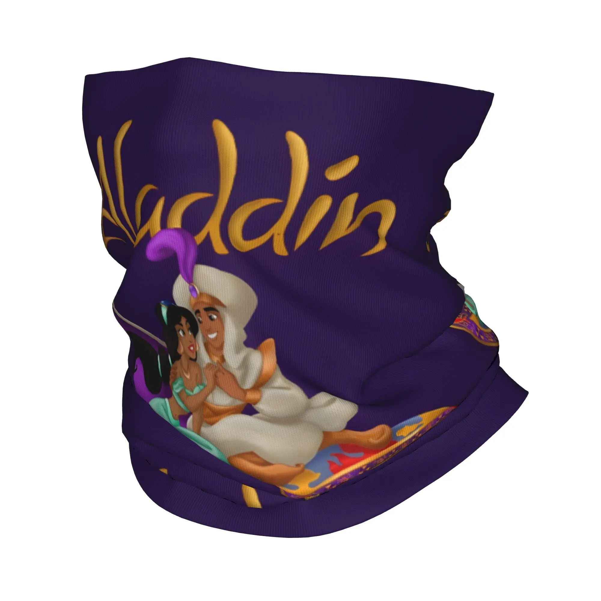 

Custom A-Aladdin And J-Jasmine Bandana Neck Gaiter for Ski Camping Women Men Wrap Scarf Animation Balaclava Warmer