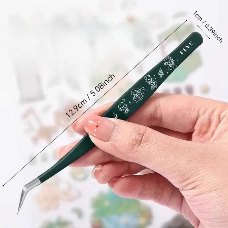 CMGF-pincettes de haute précision, autocollants pour manuels permettant d'économiser du travail, clip spécial en plumes d'or, outils de ruban adhésif faits à la main pour bricolage