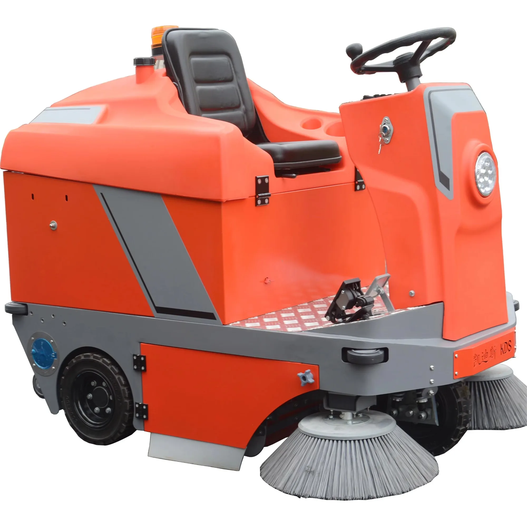 Double Side Brush Road Sweeping Machine Street Cleaning Equipment Ride on Floor Sweeper Machine  With CE Factory Price