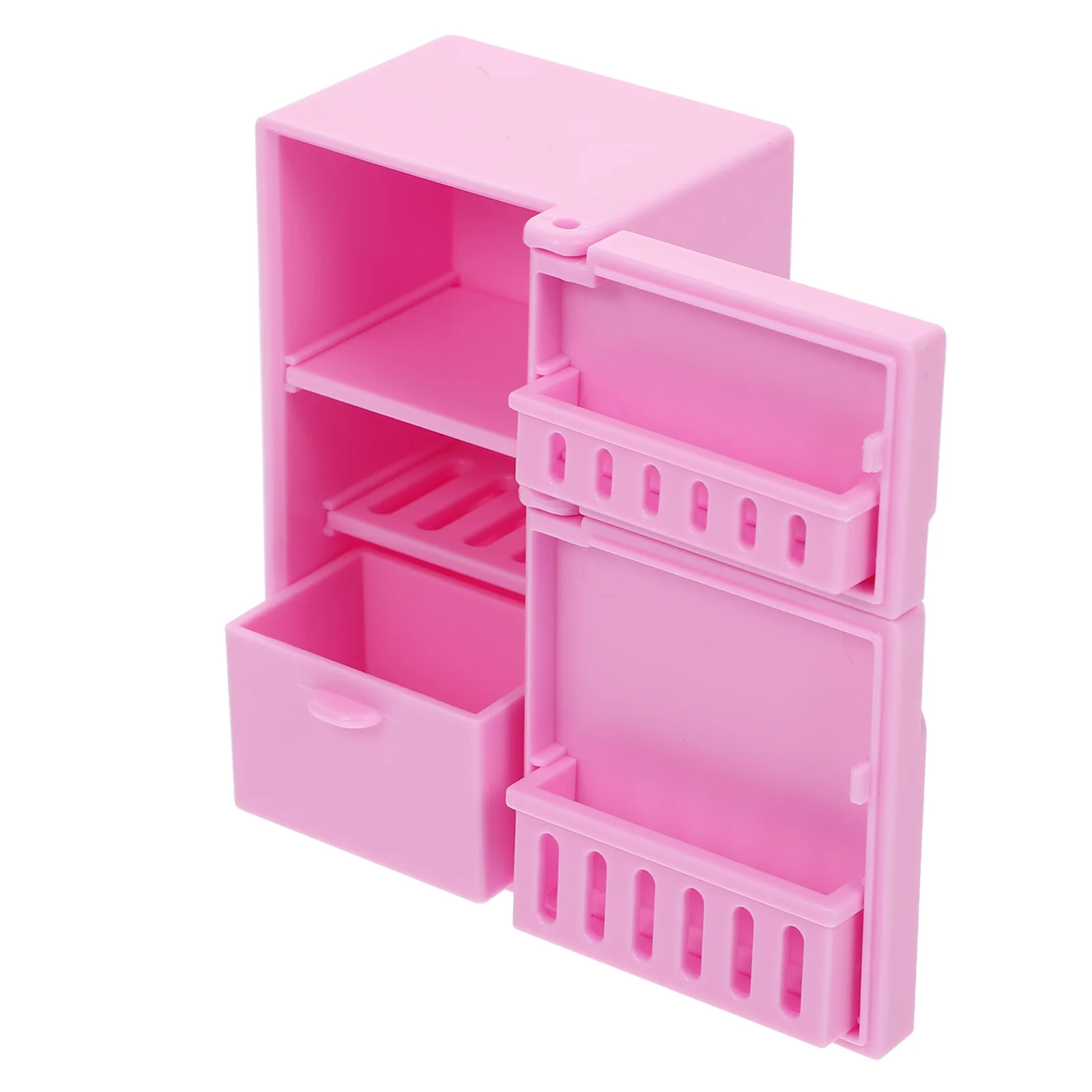 

Refrigerator Model Toy House Decorations Kids Play Fridges Miniature Plastic Decorative Furniture Supply