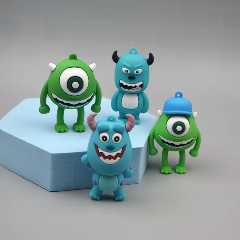 Disney Monsters Inc. Mike Wazowski Sullivan Anime Kawaii Action Figure Big-eyed Monster Collectible DIY Ornament Doll Gift