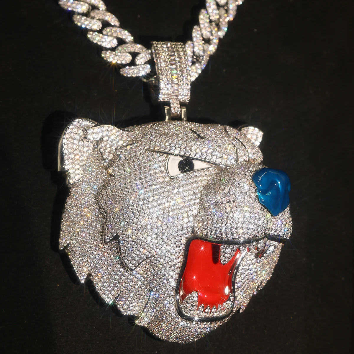 Crystal Bear Pendant Necklace — product information 2