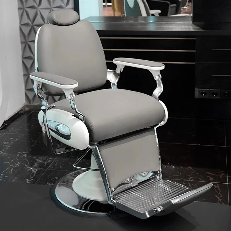 Retro luxury Vanity Chairs Professional Beauty Salon Chair Furniture Dressing Table Hair Stylist High Heel cadeira Men's Barber