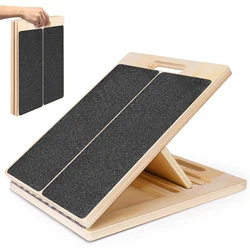 Professional Wooden Stretching Board Slant Board Adjustable Portable Non-slip Calf Stretch Wedge Exercise Equipment Squat Board