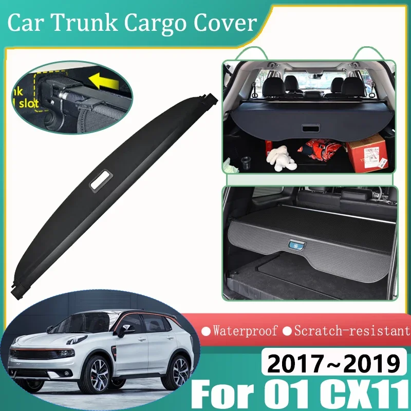 

For Lynk & Co 01 CX11 2017 2018 2019 Rear Boot Cargo Trey Dedicated Car Trunk Curtain Privacy Security Shield Shades Accessories