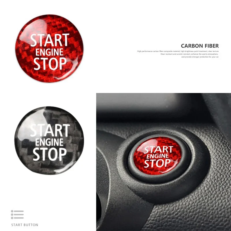 

Carbon Fiber Engine Start Stop Button Interior Trim Cover Sticker for Mini Cooper R55 R56 R57 R58 R59 R60 R61