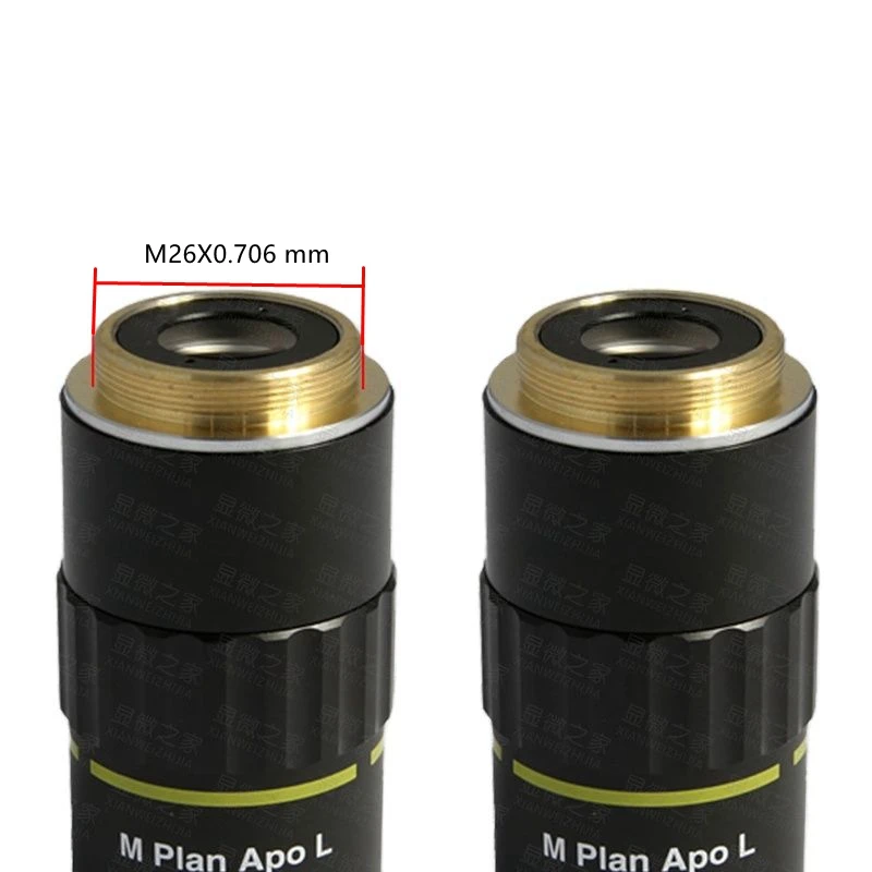 Imagem -03 - Plano Apo hl Objetivos Distância de Trabalho Extra-longa 95 mm Nível Parfocal Metalográfica Lente de Infinidade Aberração Apocromática m