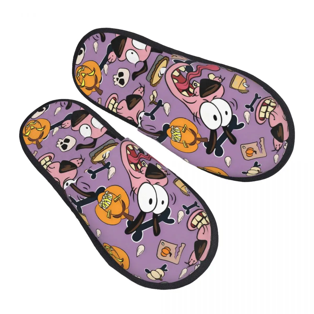 

Изготовленные на заказ домашние тапочки из мягкой пены с эффектом памяти C-Courage The Cowardly Dog, женские уютные теплые нескользящие тапочки с рисунком собаки