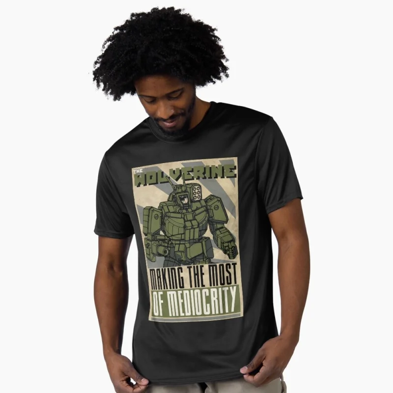 

The Wolverine Mechwarrior MWO Mech Combat RPG Gift t shirt for gamer Battletech Graphic clothes Short sleeve All size tops