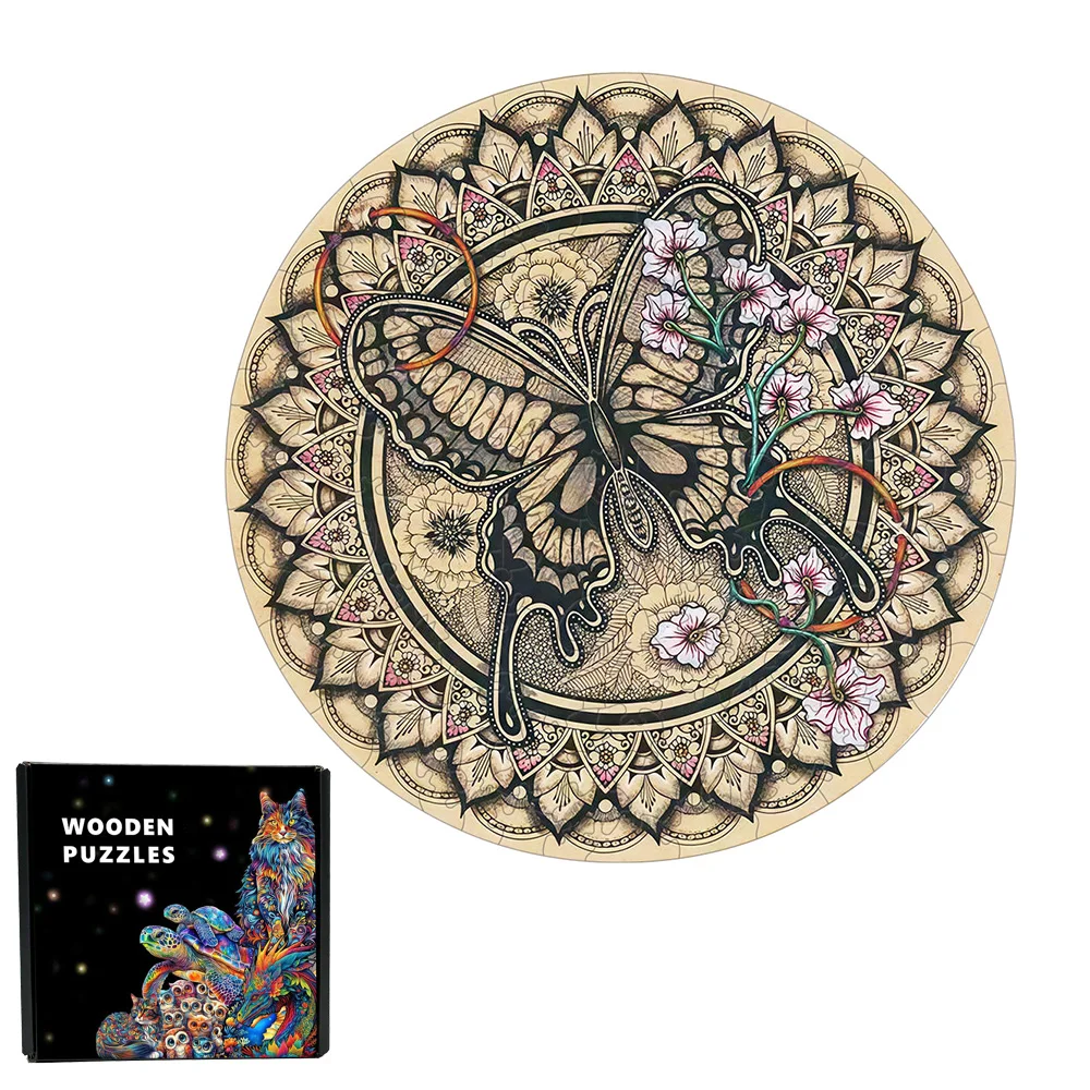 

Beautiful Datura butterfly Animal Wooden Puzzle for Adults Children WOOD JIGSAW Crafts Shaped Birthday Gift Toys Puzzle