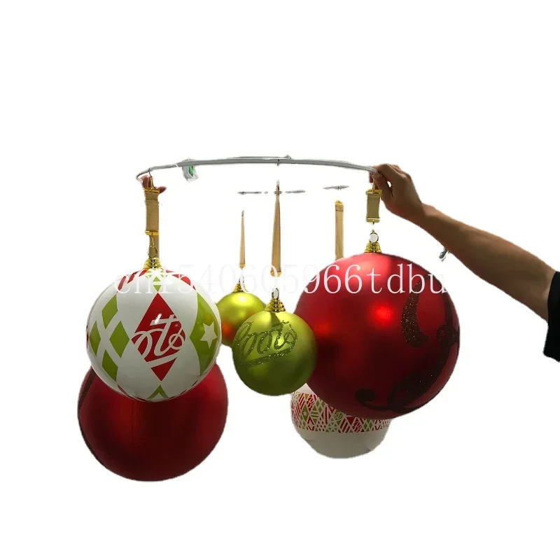 350mm 250mm Christmas Ornament Big Ball Shopping Mall Giant Hanging Gadget Big Ball Mall Ceiling Christmas Decoration