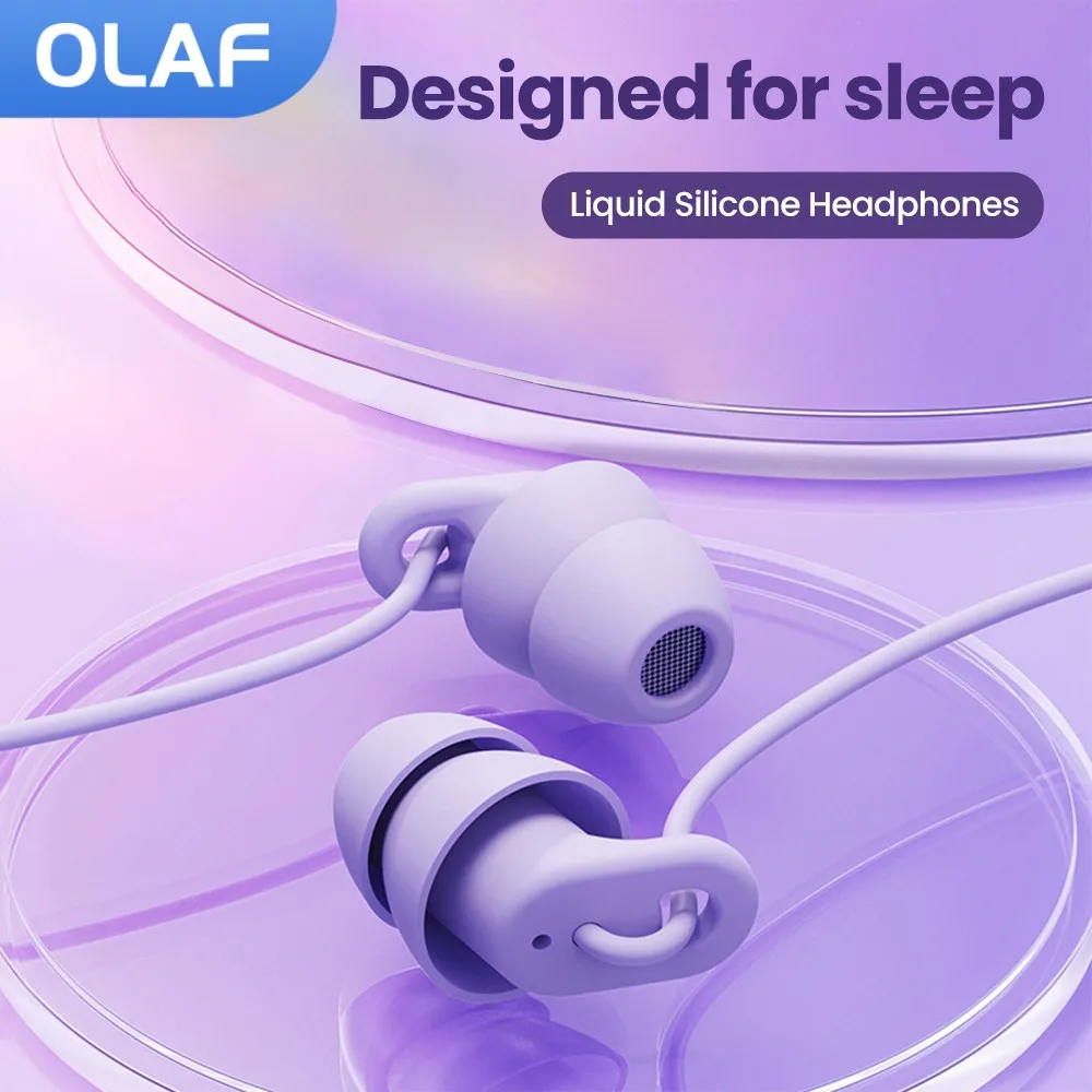 Soft Silicone In-ear Wired Headphones 3.5mm/Type C Jack Earphones Sleep Handsfree Wired Headset With Mic Noise Canceling Earbuds