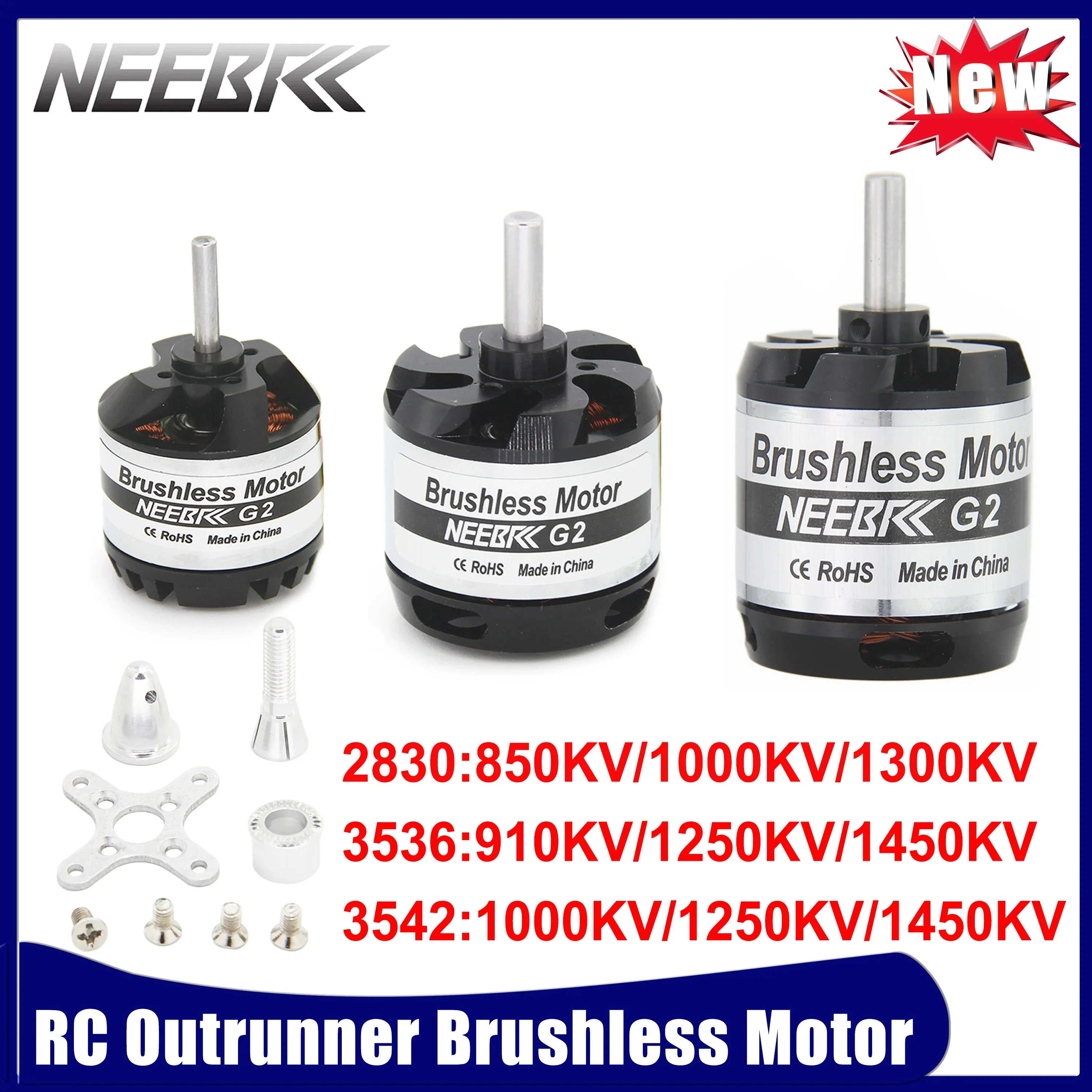 NEEBRC 2830 3536 3542 Outrunner Brushless Motor 2-4S for RC Plane Fixed-wing FPV Racing Drone Helicopter Engine Quadcopter