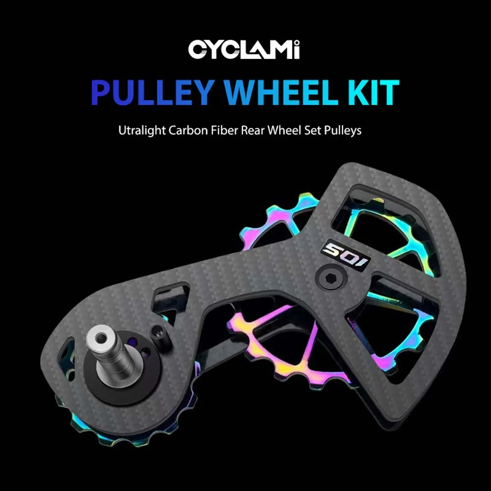 

CYCLAMI Carbon Rear Derailleur Wheel Set Ceramic Bearing 13T 18T for SHIMANO Ultegra DURA-ACE 105 R7000 5800 6800 R8000
