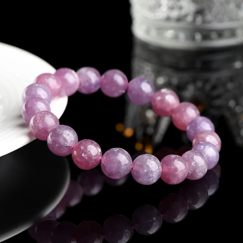 Natural Pink Purple Grandmother Crystal Bracelet