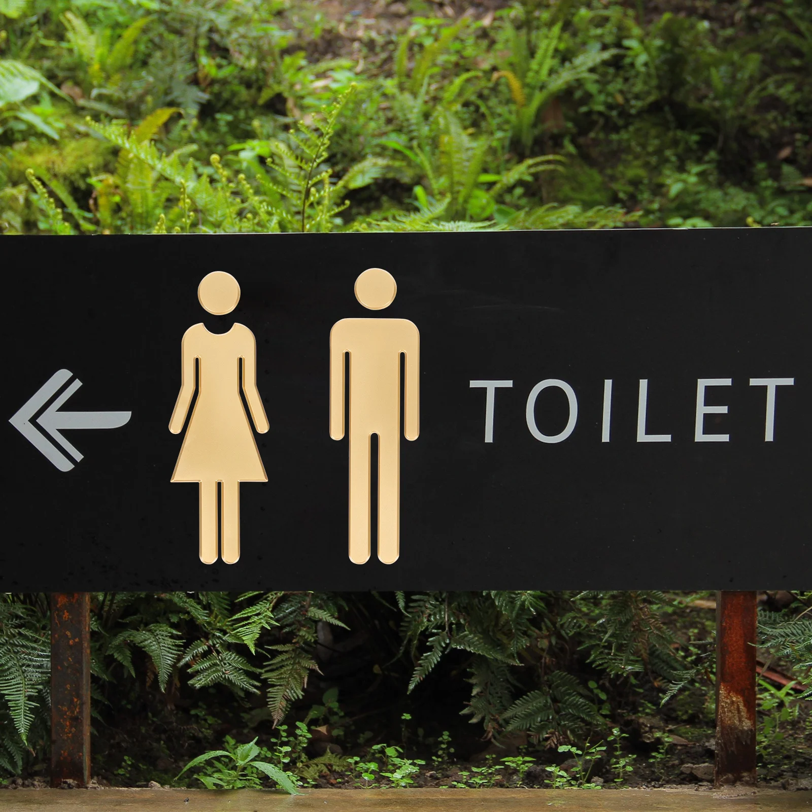 여성 남성 화장실 식별을위한 2pcs 아크릴 화장실 표지판 화장실 표지판 플레이트 세련된 욕실 액세서리