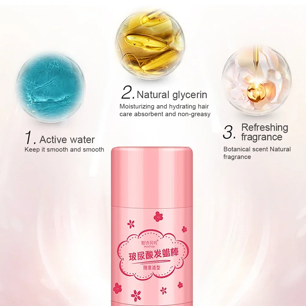 Solid Styling Hair Wax Stick Crushed Hair Finishing Balm Long Styling Hair Finishing Stick Styling Balm Wholesale Makeup