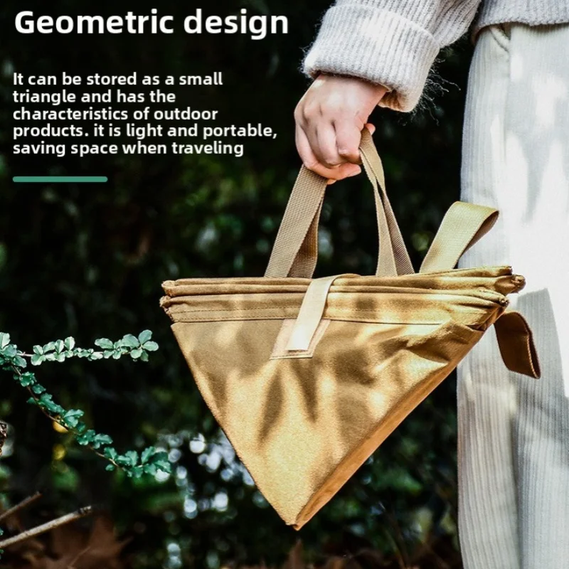 

Triangle Outdoor Folding Trash Bin Box Multi-functional Portable Camping Gear Storage Bag for Picnic and Miscellaneous Items