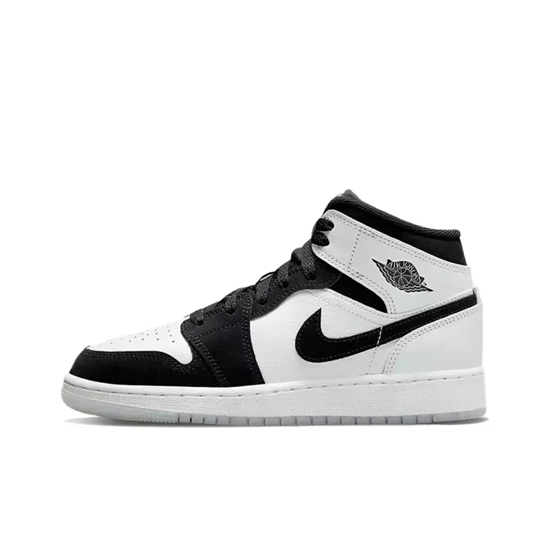 

Air Jordan 1 Mid 'Oreo'Black And White Color GS Size For Women Classic Retro Basketball Sneakers Shoes DN4321-100