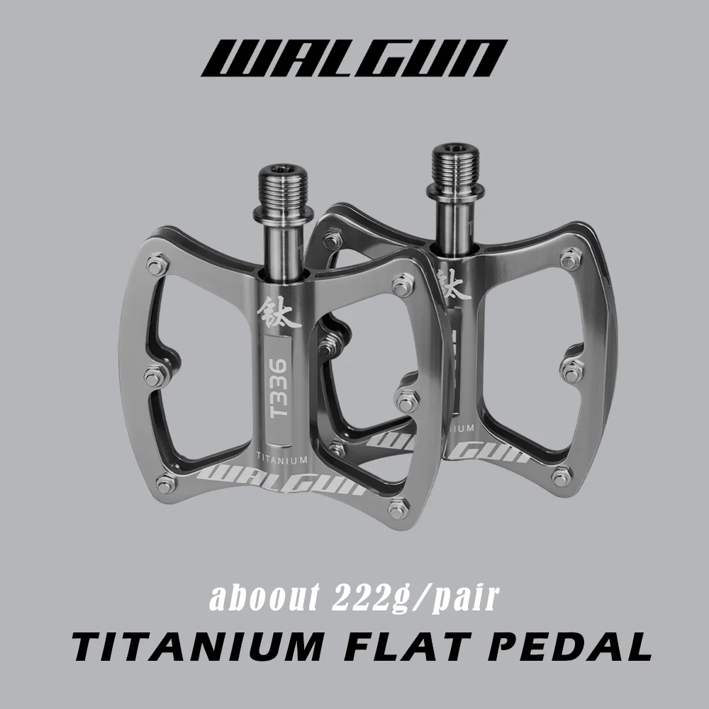 

Ultralight MTB Bicycle Pedals Titanium Alloy Axis Flat Pedal 3 Bearing Anti-slip Platform Road Bike Pedals Ti 111g Cycling Parts