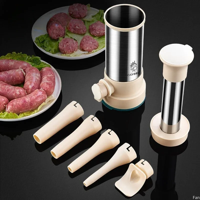 Home Meat Grinder 304 Stainless Steel Fish Ball, Meat Ball, Shrimp Slip Maker Household Mini Manual Enema Machine