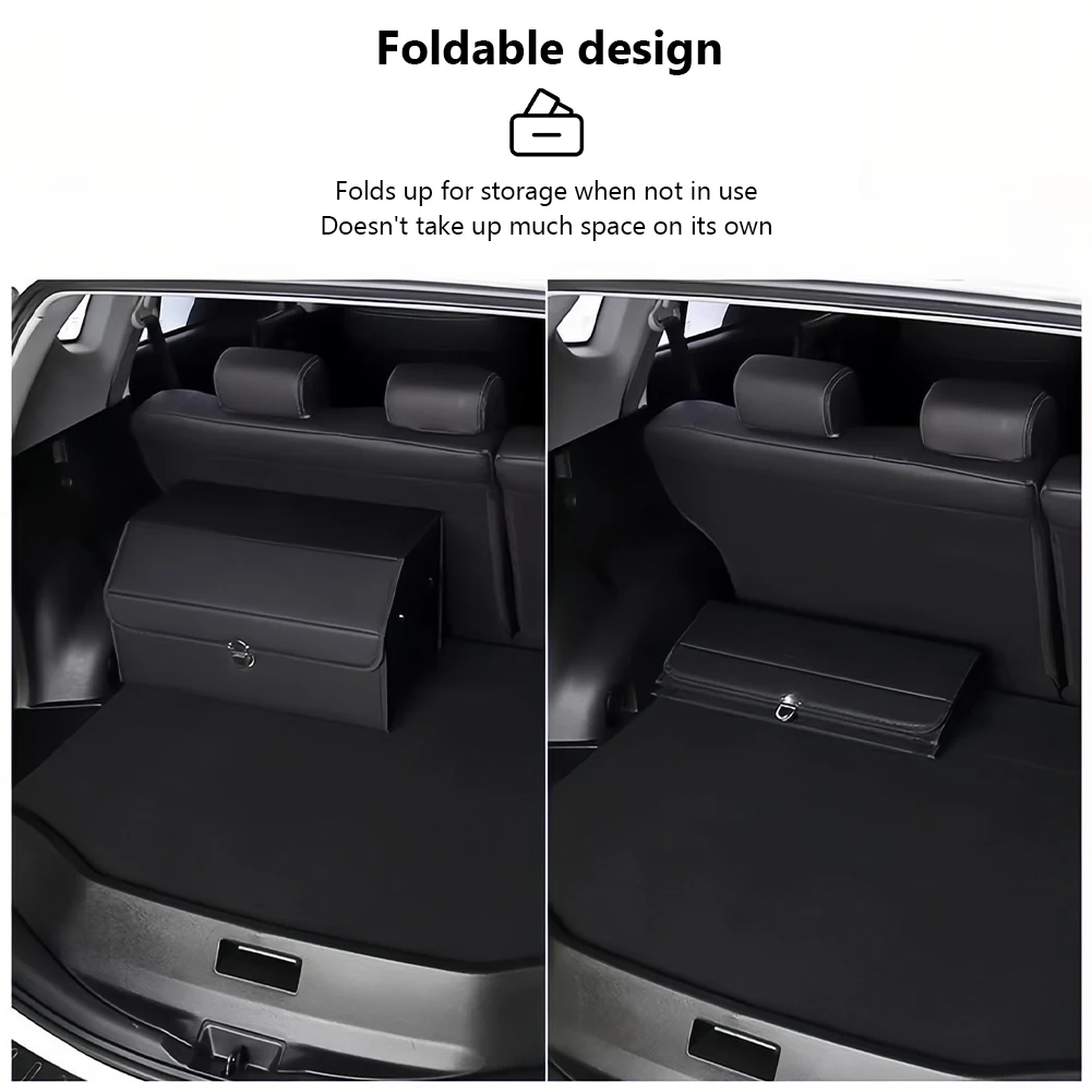 

Car Trunk Storage Box Large Capacity Car Trunk Organizer Box Waterproof Foldable Car Storage Box for SUV Cars Stowing Tidying