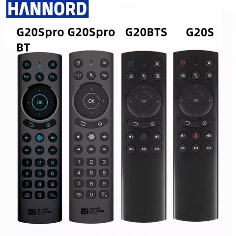 G20S PRO Remote Control 2.4G Wireless Backlit Buttons Air Mouse BT 5.0 G20BTS Plus Remote Controller For PC Android TV BOX