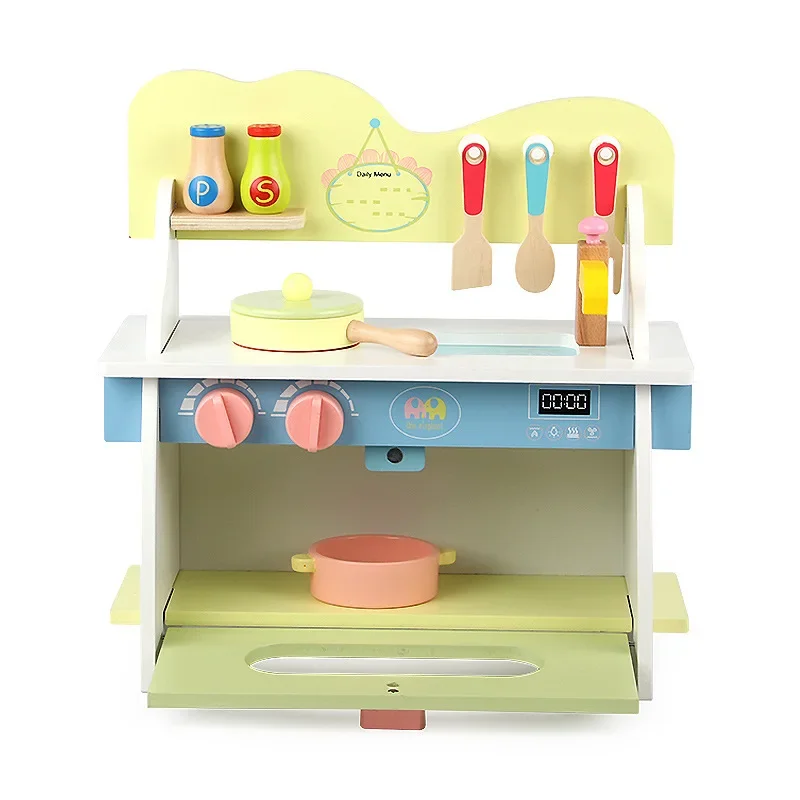 Montessori Bordspellen Kinderen Houten Keuken Speelgoed Set Fantasiespel Koken Mini Voedsel Miniatuur Poppenhuis Accessoires Meisjes Speelgoed