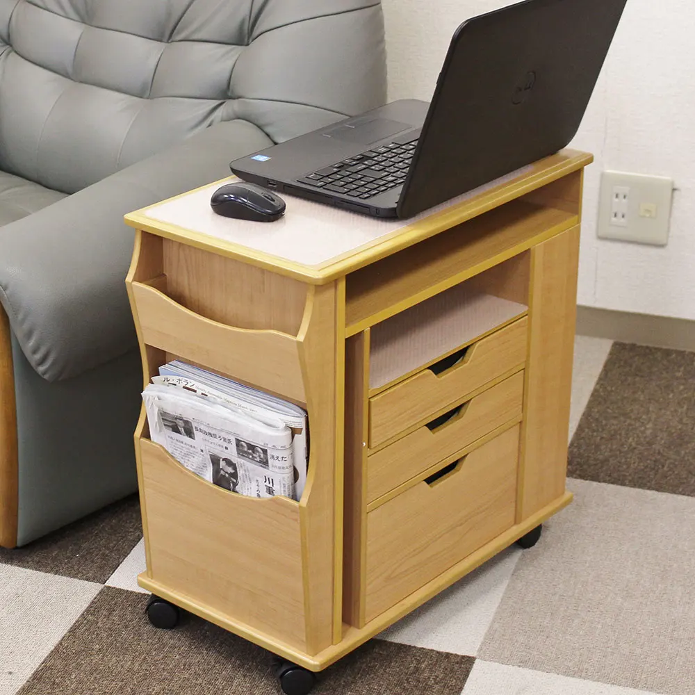 Japanese style sofa edge cabinet,multifunctional mobile computer, several corners and narrow edge cabinets at the table edge