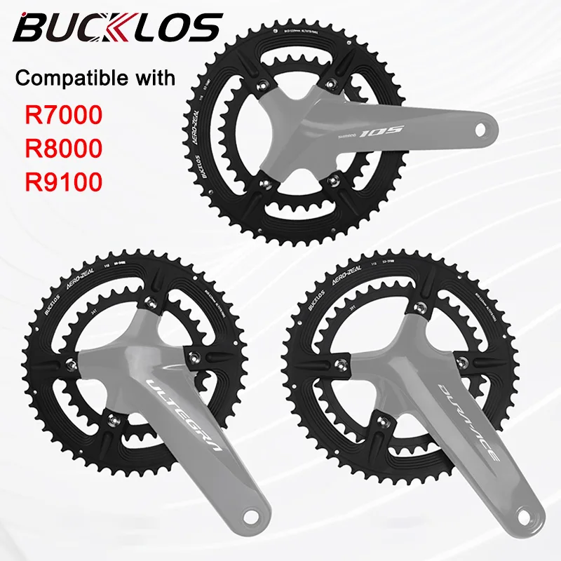 BUCKLOS Bicycle Chainring 110bcd 4 Holes Narrow Wide Bike Crown Road Bike Chainwheel Plate for Shimano R7000/8000/9100 Crankset