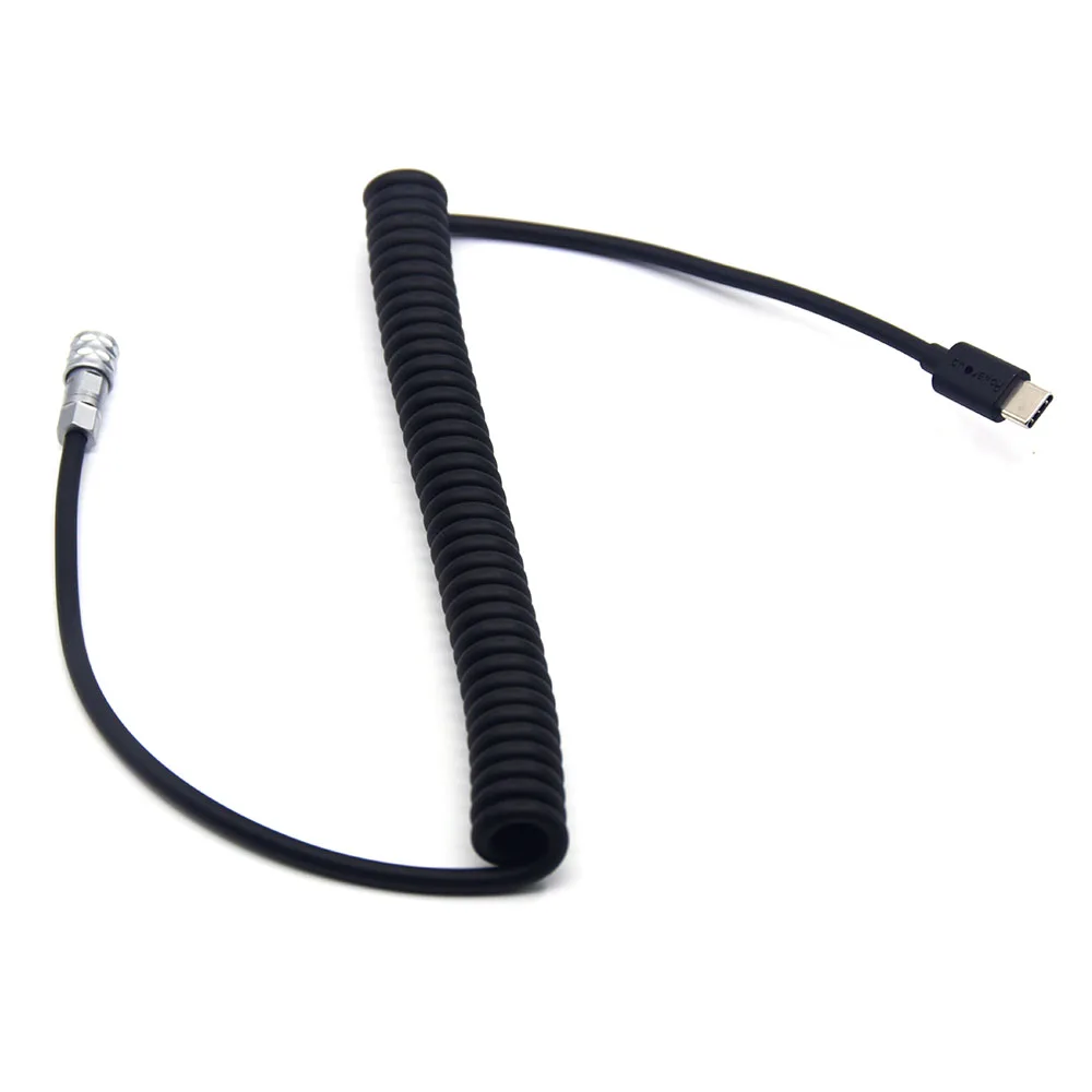 USB C to DC Spring Cable with Lndicator Light to 2 Pin Plug for BMPCC Blackmagic Pocket Cinema Camera 4K 6K Photography