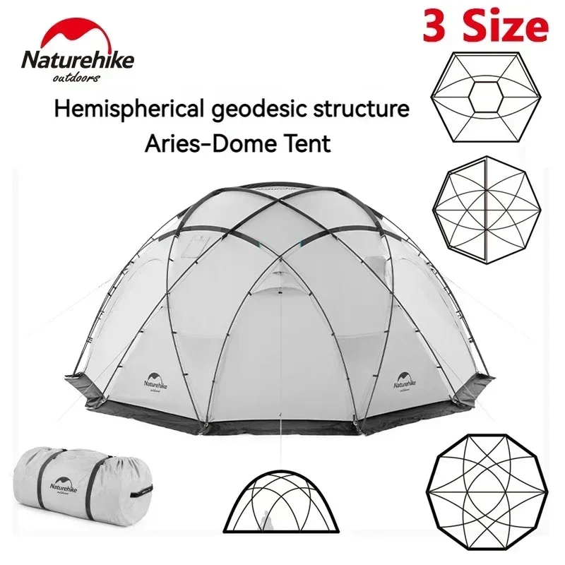 Naturehike Mesh Dome Large Tent Family Camping Outdoor Pop Up 8 People Waterproof Folding Beach Awning Uv Portable Tent Shade