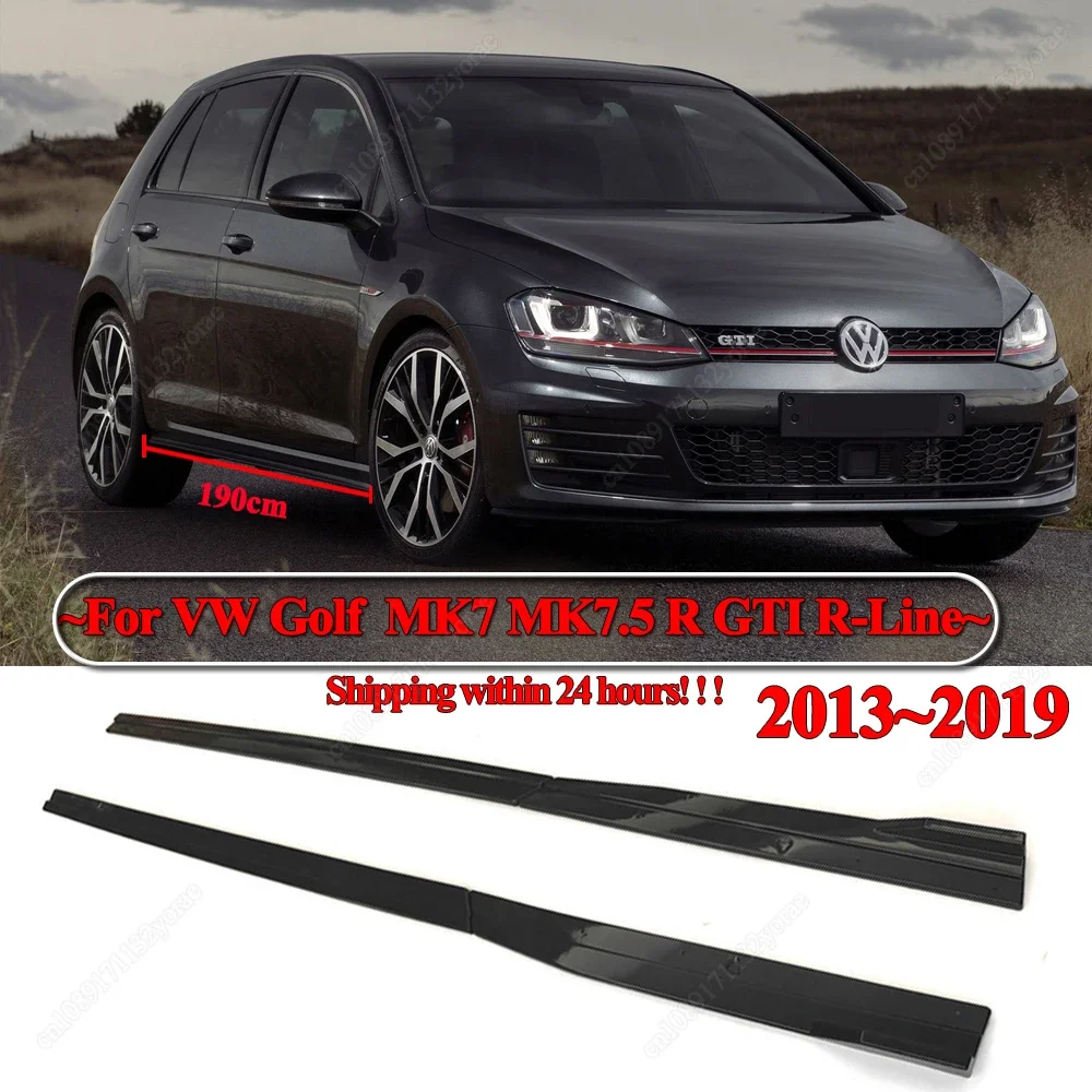 

1,9 м для Volkswagen Golf 7 7,5 MK7 MK7.5 R GTI R-Line 2013-2019, автомобильная боковая юбка, разделитель, диффузор, крылышко, боковое крыло, бампер, губа